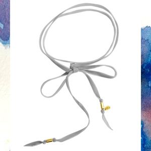 Karen London smokey velvet necktie choker